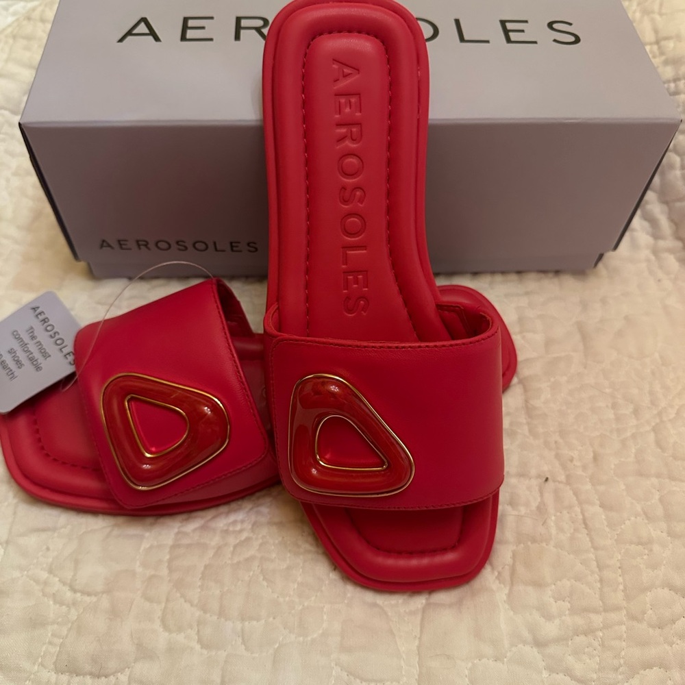 Aerosoles Hot Pink Slide Sandals